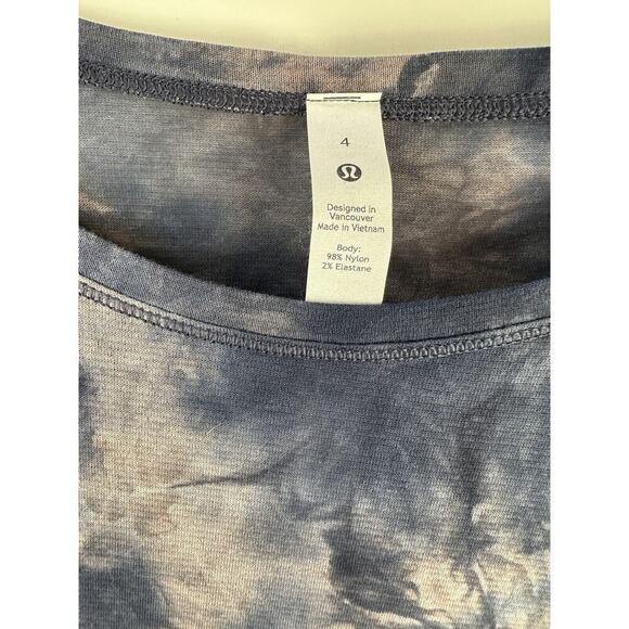 Lululemon To The Point Long Sleeve Top Women's Size 4 Tie Dye Sheer Lightweight - Picture 7 of 16